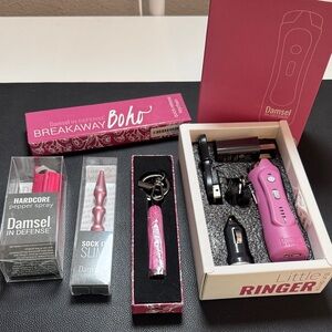 Damsel in Defense Little Ringer Pink Stun Device & Personal Defense Set